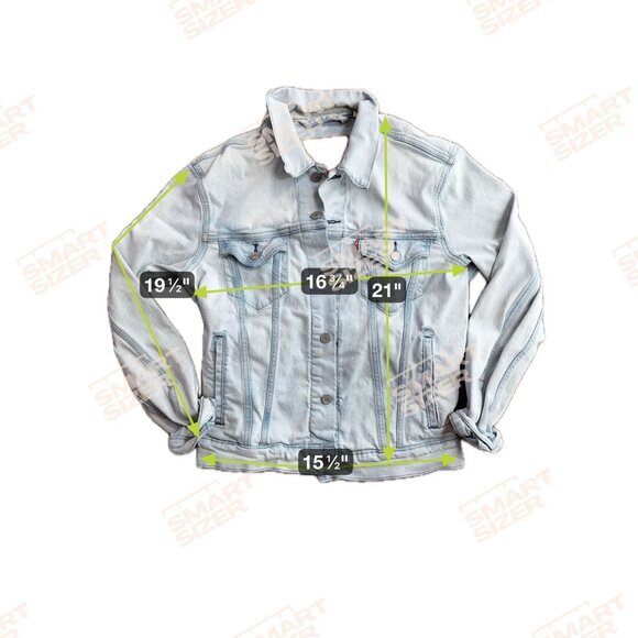 Levi’s Premium Women’s Ex-Boyfriend Trucker Jacket Light Blue Size S Oversized - Picture 2 of 7